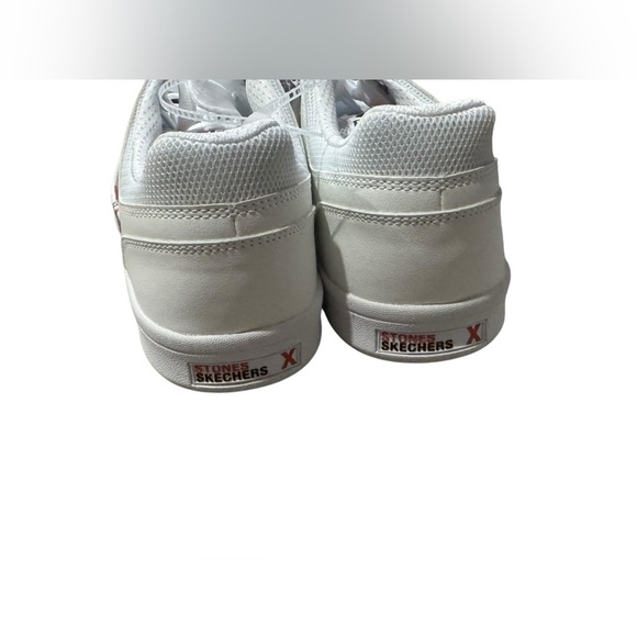 Skechers White Sneakers with Classic Design and Iconic Rolling Stones Logo 10.5 - Picture 3 of 10